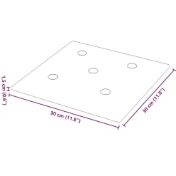 vidaXL Cabecero de Pared 12 pcs Rojo vino 30 x 30 cm Cuero sintético Rojo vino tinto Online