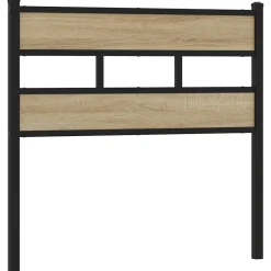 vidaXL Camas Y Accesorios-Cabecero de repuesto de hierro y madera de ingeniería 80 cm
