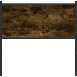 vidaXL Cabecero de repuesto de madera de ingeniería y acero 75 cm Roble ahumado Best