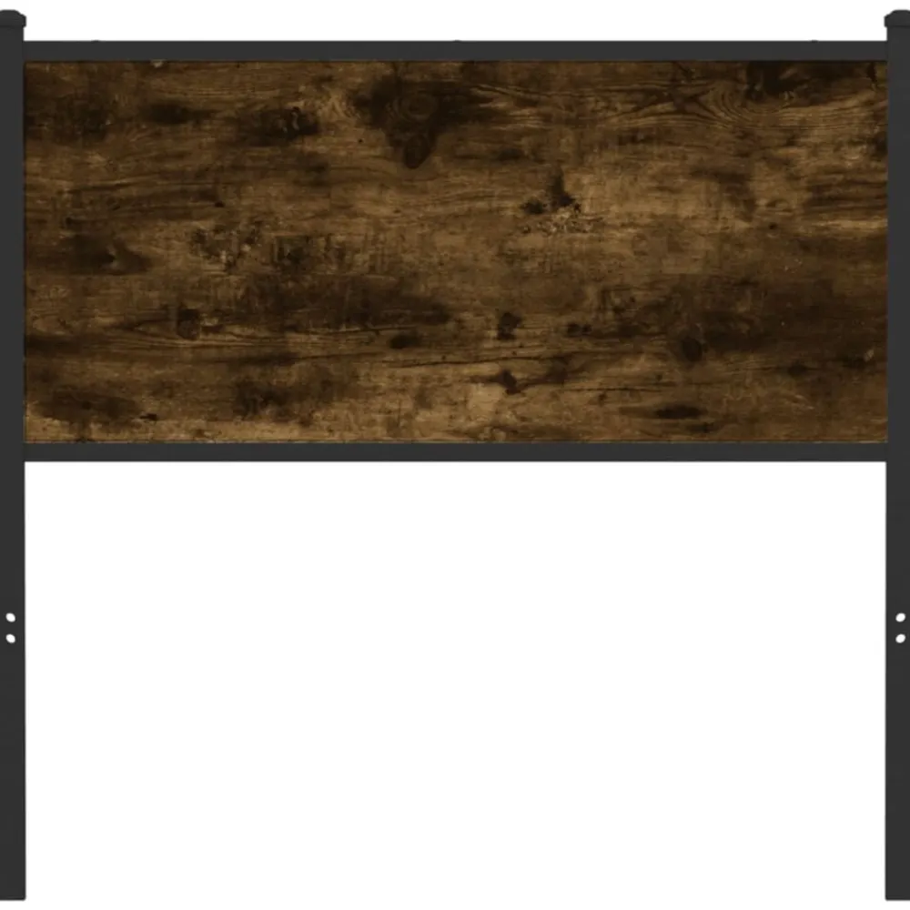 vidaXL Cabecero de repuesto de madera de ingeniería y acero 75 cm Roble ahumado Best