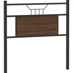 vidaXL Cabecero de repuesto de madera de ingeniería y acero marrón roble 75 cm Marr&oacute;n roble Best