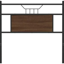 vidaXL Cabecero de repuesto de madera de ingeniería y acero marrón roble 75 cm Marr&oacute;n roble Best