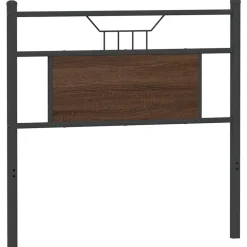 vidaXL Cabecero de repuesto de madera de ingeniería y acero marrón roble 75 cm Marr&oacute;n roble Best