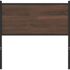 vidaXL Camas Y Accesorios-Cabecero de repuesto de madera de ingeniería y acero marrón roble 75 cm