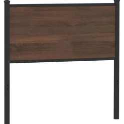 vidaXL Camas Y Accesorios-Cabecero de repuesto de madera de ingeniería y acero marrón roble 75 cm