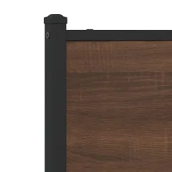 vidaXL Camas Y Accesorios-Cabecero de repuesto de madera de ingeniería y acero marrón roble 75 cm