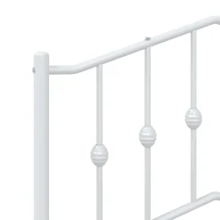 vidaXL Cabecero de repuesto de metal 75 cm Blanco New
