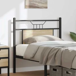 vidaXL Camas Y Accesorios-Cabecero de repuesto de madera de ingeniería y acero 75 cm