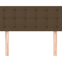 vidaXL Camas Y Accesorios-Cabecero de tela marrón oscuro 80x5x78/88 cm
