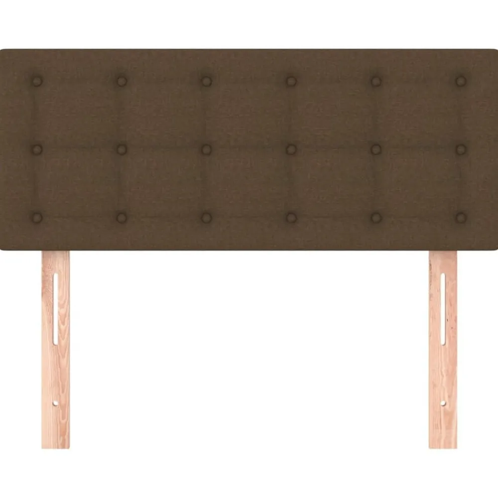 vidaXL Camas Y Accesorios-Cabecero de tela marrón oscuro 80x5x78/88 cm