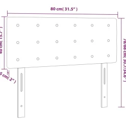 vidaXL Camas Y Accesorios-Cabecero de tela marrón oscuro 80x5x78/88 cm