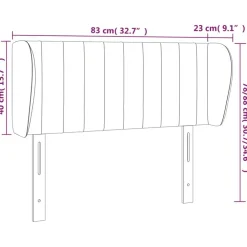 vidaXL Cabecero de terciopelo 83x23x78/88 cm Gris oscuro Discount