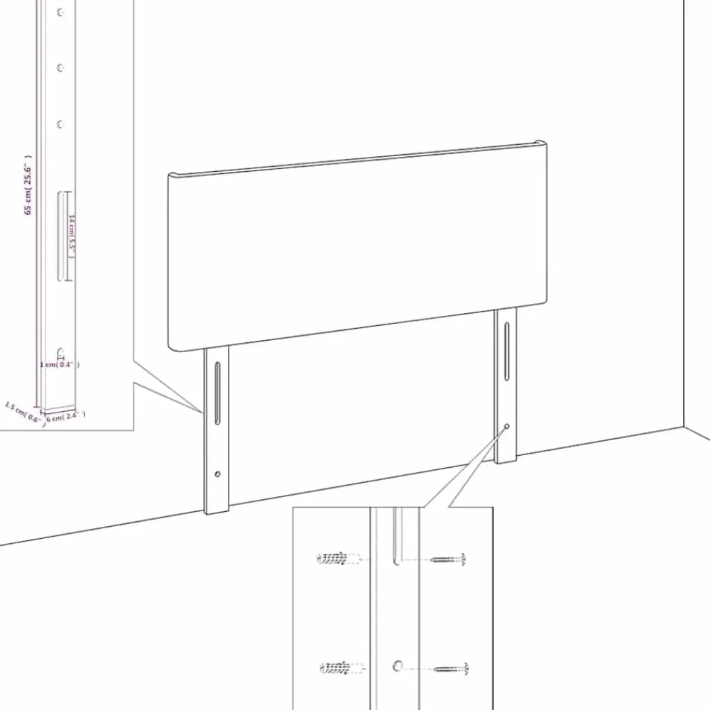 vidaXL Camas Y Accesorios-Cabecero de terciopelo 80x5x78/88 cm