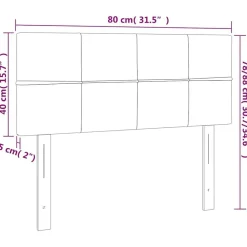 vidaXL Camas Y Accesorios-Cabecero de terciopelo 80x5x78/88 cm