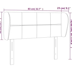 vidaXL Camas Y Accesorios-Cabecero de terciopelo 83x23x78/88 cm