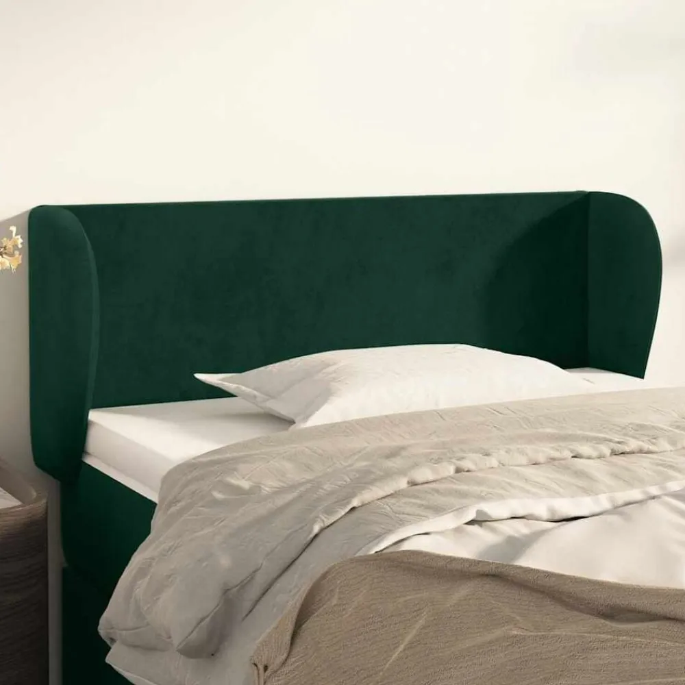 vidaXL Cabecero de terciopelo 83x23x78/88 cm Verde oscuro