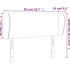 vidaXL Cabecero de terciopelo 83x23x78/88 cm Verde oscuro