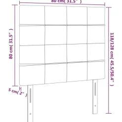vidaXL Camas Y Accesorios-Cabecero 80x5x118/128 cm terciopelo