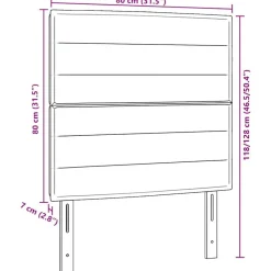 vidaXL Cabecero 80 cm tela Gris oscuro Outlet