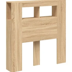 vidaXL Cabecero LED madera ingeniería 100x18,5x103,5 cm Roble Sonoma Sale