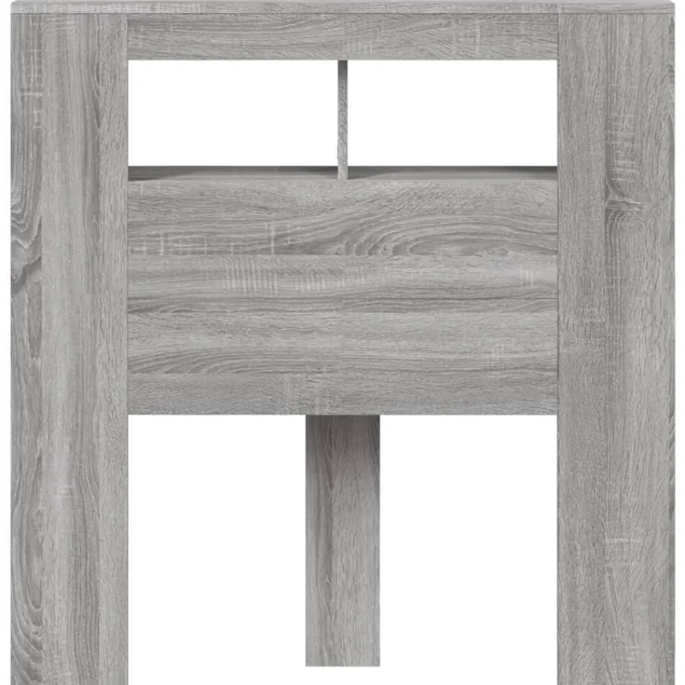 vidaXL Camas Y Accesorios-Cabecero LED madera ingeniería 100x18,5x103,5 cm