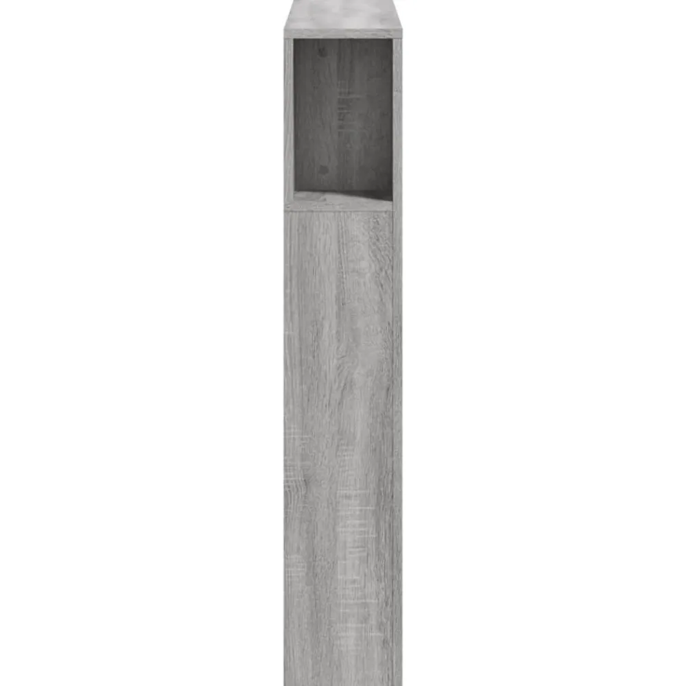 vidaXL Camas Y Accesorios-Cabecero LED madera ingeniería 100x18,5x103,5 cm