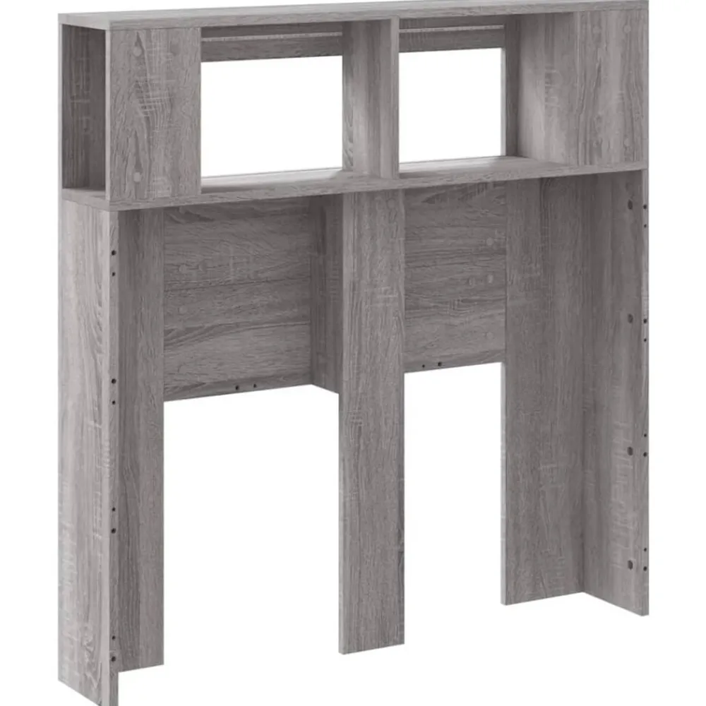 vidaXL Camas Y Accesorios-Cabecero LED madera ingeniería 100x18,5x103,5 cm