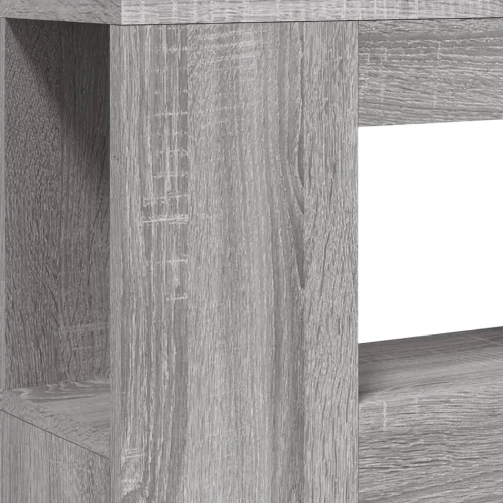 vidaXL Camas Y Accesorios-Cabecero LED madera ingeniería 100x18,5x103,5 cm