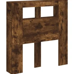 vidaXL Cabecero LED madera ingeniería 100x18,5x103,5 cm Roble ahumado Hot
