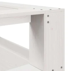 vidaXL Camas Y Accesorios-Cabecero librería en forma de L madera maciza pino 200cm