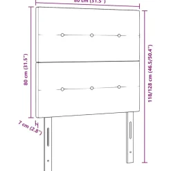vidaXL Camas Y Accesorios-Cabecero 80 cm Terciopelo