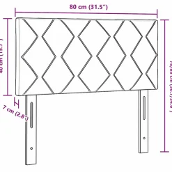 vidaXL Cabecero 80 cm Terciopelo Negro