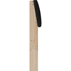 vidaXL Camas Y Accesorios-Cabecero tapizado Negro 200 cm Madera de pino macizo
