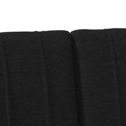 vidaXL Camas Y Accesorios-Cabecero tapizado Negro 200 cm Madera de pino macizo
