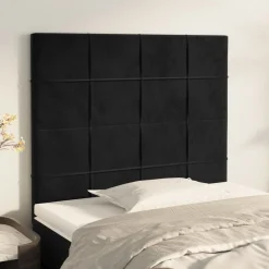 vidaXL Cabecero Terciopelo 80x5x118/128 cm Negro Online