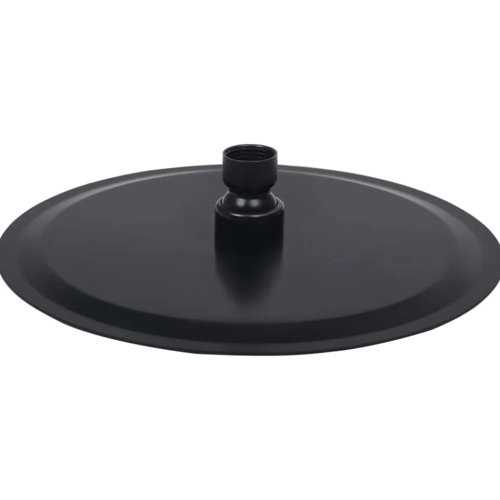 vidaXL Cabezal de ducha efecto lluvia acero inox redondo 20 cm Negro Hot
