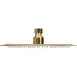 vidaXL Cabezal de ducha redondo efecto lluvia acero inox 20 cm Dorado Outlet