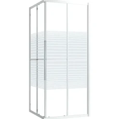 vidaXL Cabina de ducha ESG 80x80x180 cm Plateado y blanco Hot