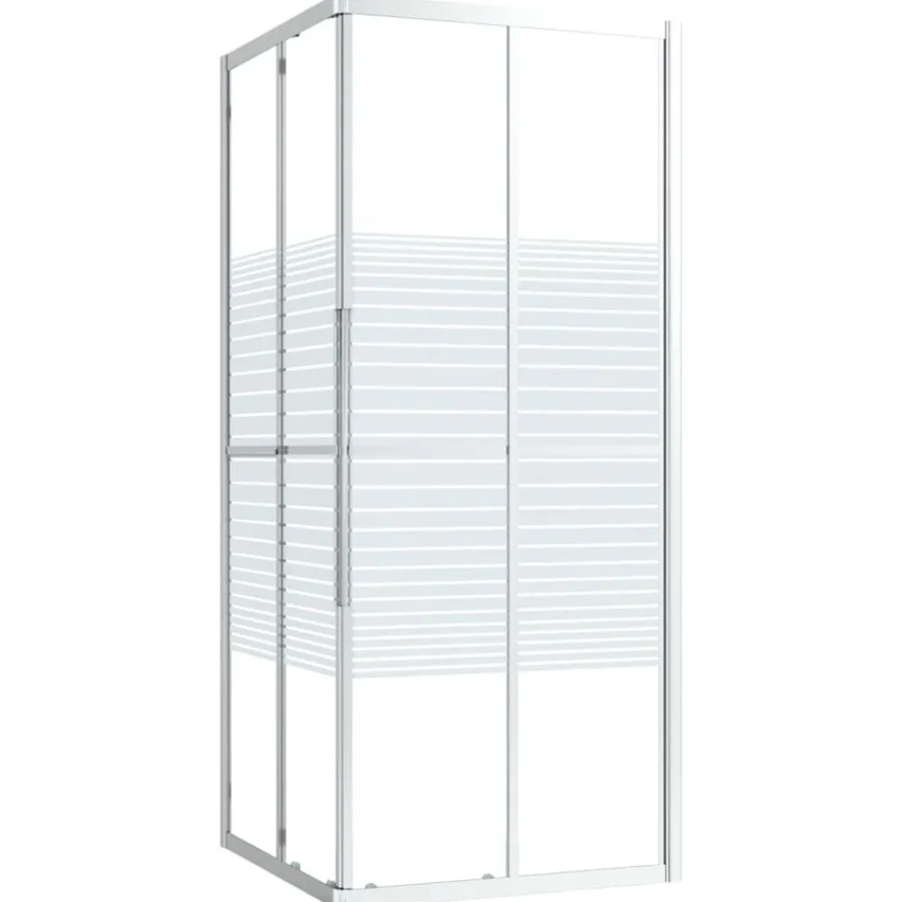 vidaXL Cabina de ducha ESG 80x80x180 cm Plateado y blanco Hot