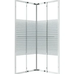 vidaXL Cabina de ducha ESG 80x80x180 cm Plateado y blanco Hot