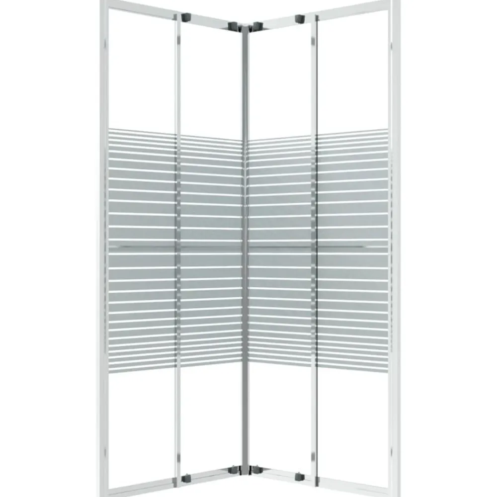 vidaXL Cabina de ducha ESG 80x80x180 cm Plateado y blanco Hot