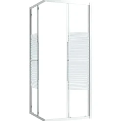vidaXL Cabina de ducha ESG 80x80x180 cm Plateado y blanco Hot