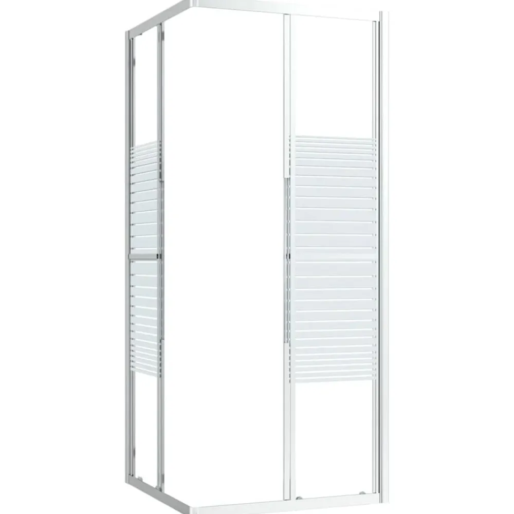 vidaXL Cabina de ducha ESG 80x80x180 cm Plateado y blanco Hot