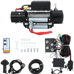 vidaXL Manipulación De Materiales-Cabrestante eléctrico 12 V 5909 kg