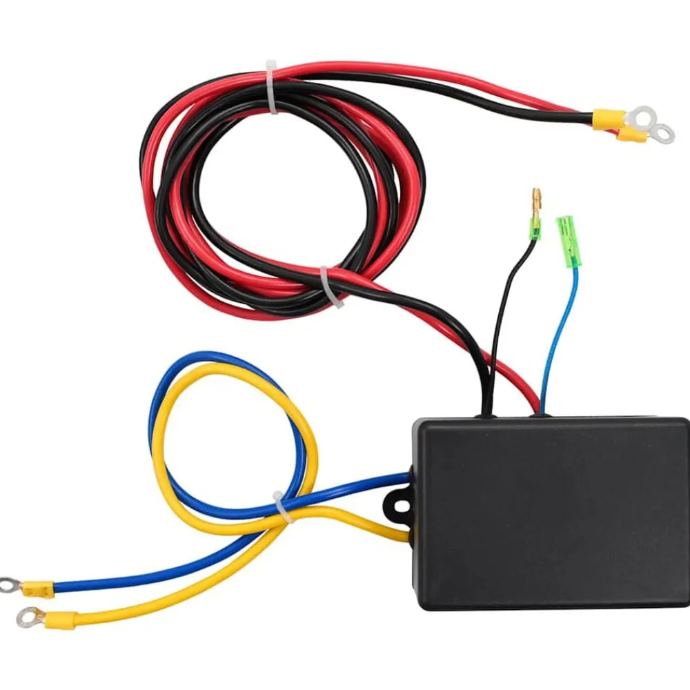 vidaXL Cabrestante eléctrico placa montaje guía de rodillo 12V 1360KG Clearance