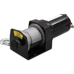 vidaXL Cabrestante eléctrico placa montaje guía de rodillo 12V 1360KG Outlet