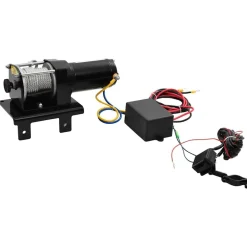 vidaXL Cabrestante eléctrico placa montaje guía de rodillo 12V 1360KG Outlet