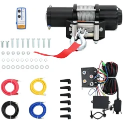 vidaXL Cabrestante eléctrico con mando a distancia 12V 4500lbs 2040kg Discount