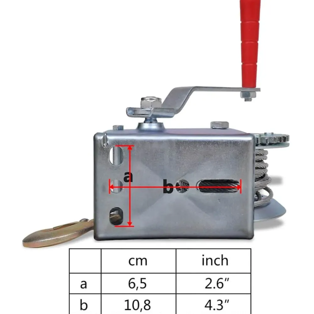 vidaXL Cabrestante manual 540 kg