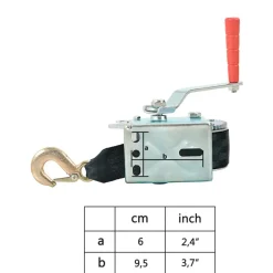 vidaXL Cabrestante manual con correa 360 kg Sale
